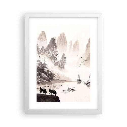 Affisch i vit ram - Österns exotiska vardag - 30x40 cm