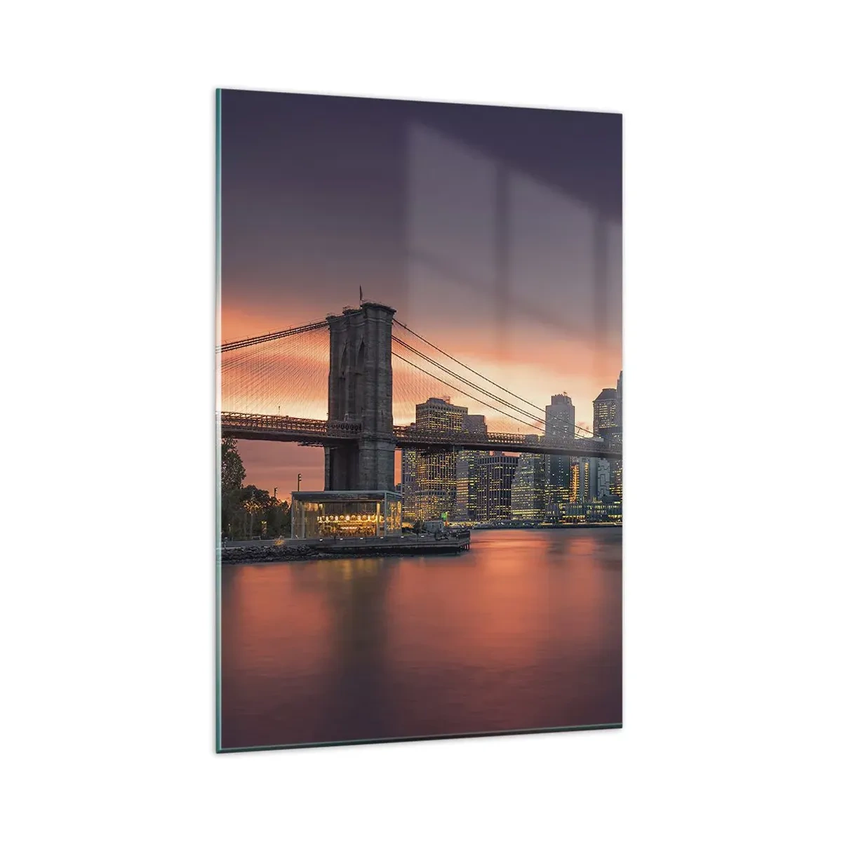 Glastavla - Bild på glas - Doppad i lila tystnad - 80x120 cm