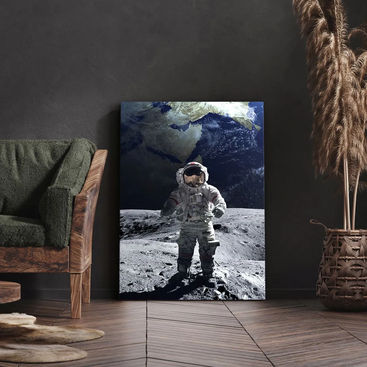 Canvastavla - Bild på duk - Hälsningar från månen - 50x70 cm
