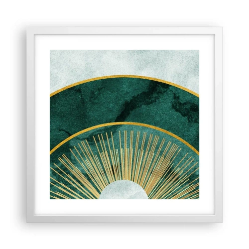 Affisch i vit ram - Ett annorlunda solsystem - 40x40 cm