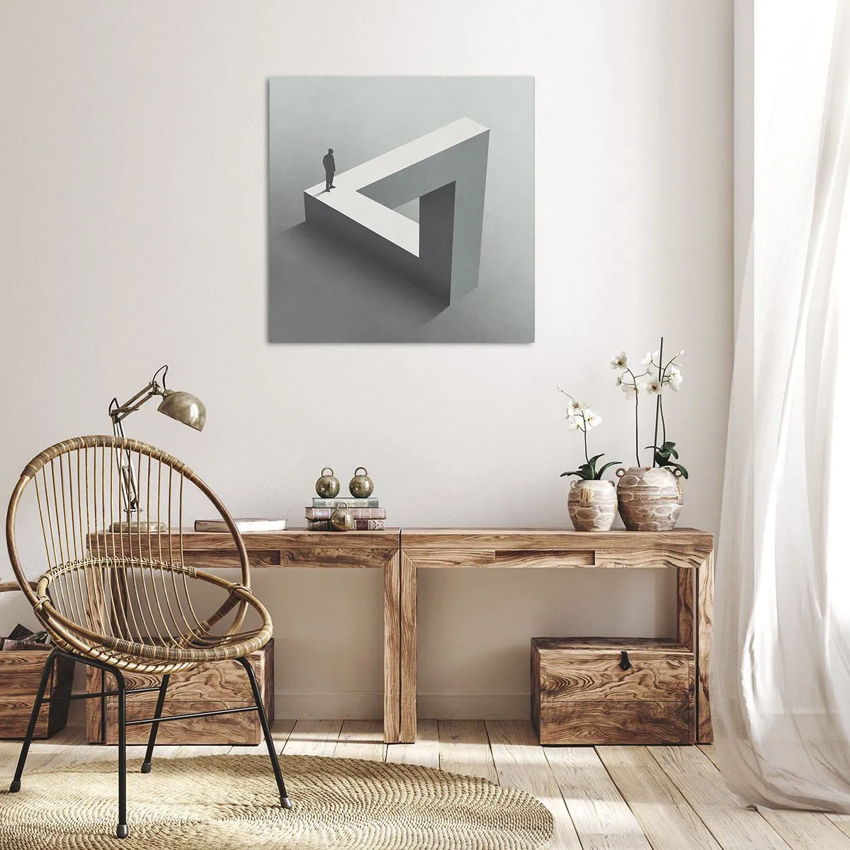 Canvastavla - Bild på duk - Och ändå möjligt - 70x70 cm