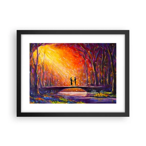 Affisch i svart ram - Himlen älskar också dem - 40x30 cm