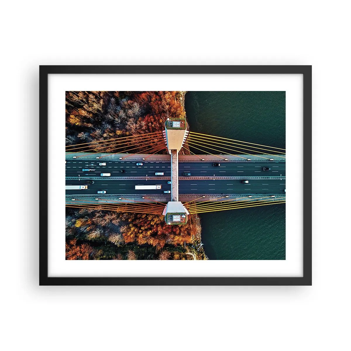 Affisch i svart ram - Bortom vatten, bortom skog - 50x40 cm