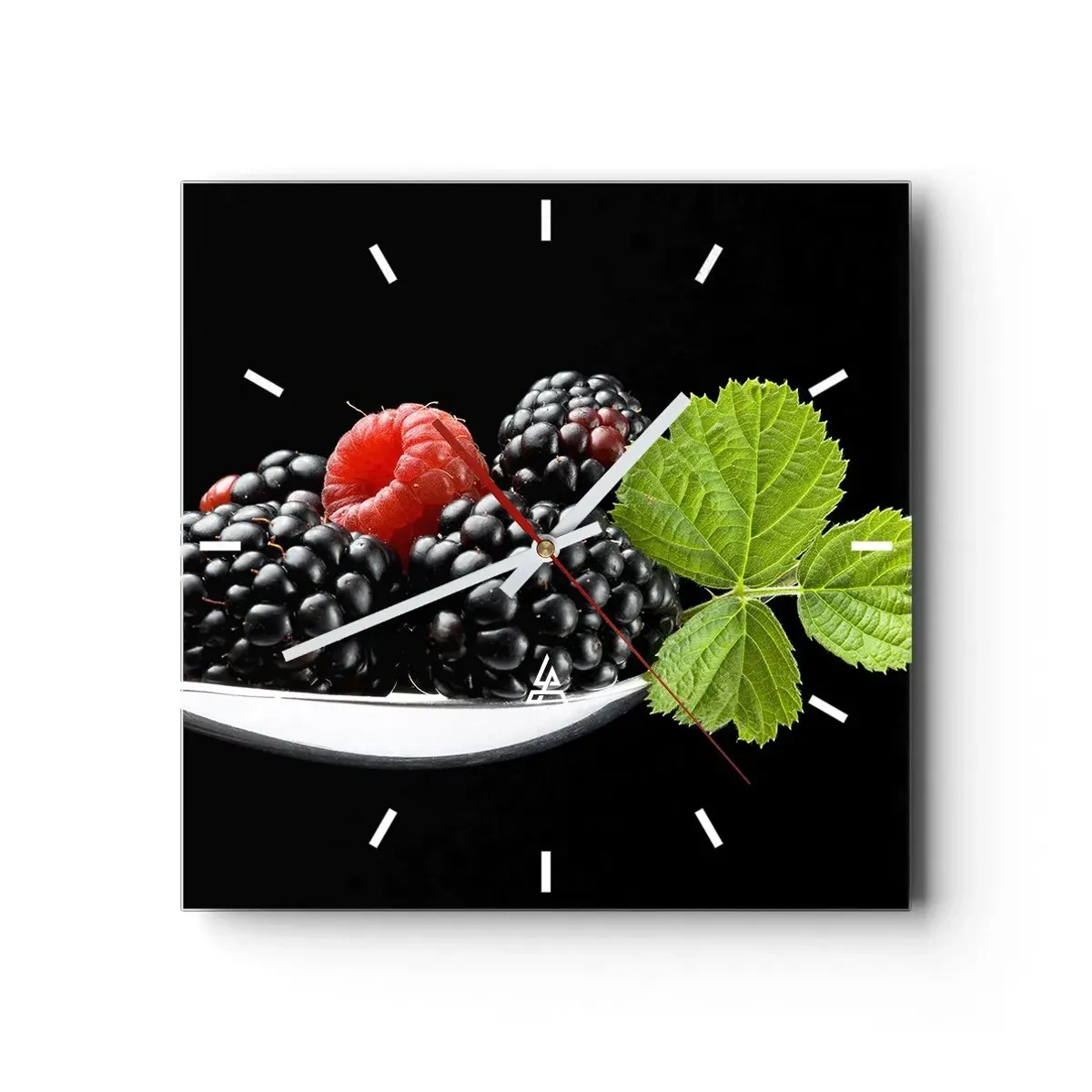 Väggklocka - Klocka på glas - Fräschhetens smak - 30x30 cm