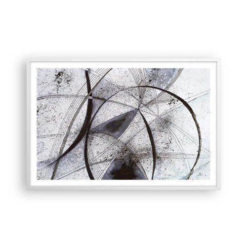 Affisch i vit ram - Futuristisk fantasi - 91x61 cm