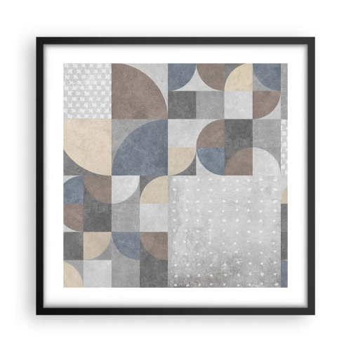 Affisch i svart ram - Keramisk fantasi - 50x50 cm