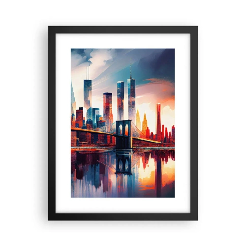 Affisch i svart ram - Fenomenala New York - 30x40 cm