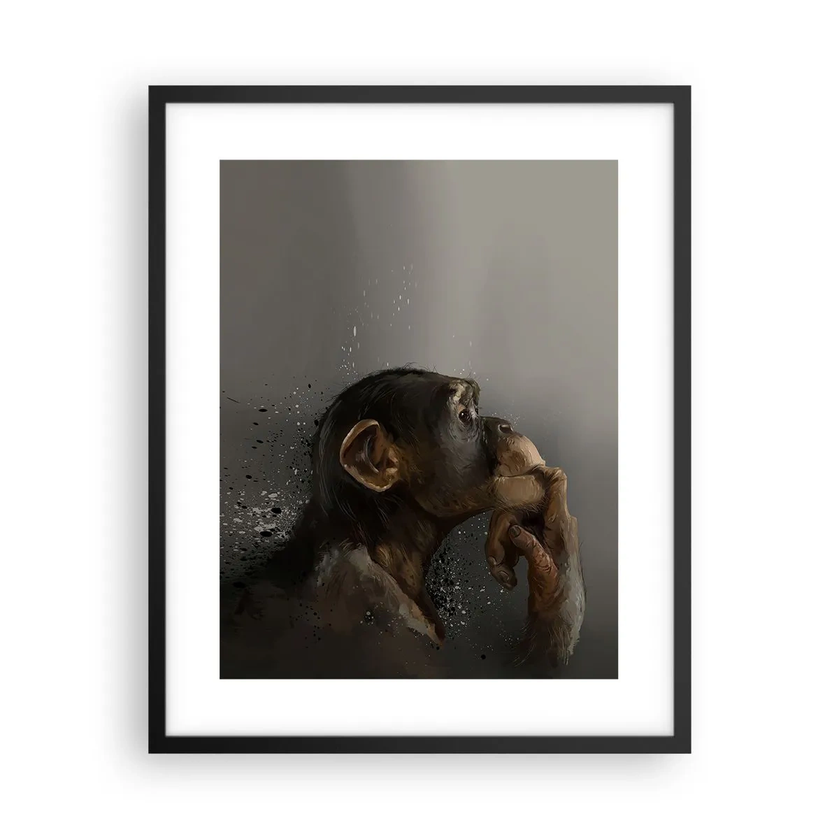 Affisch i svart ram - Säkert en tänkare - 40x50 cm