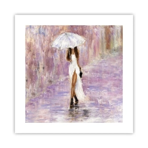 Affisch - Under lila regn - 40x40 cm