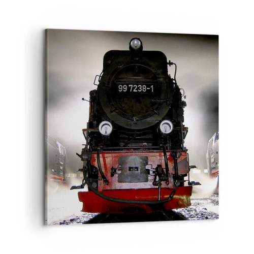 Canvastavla - Bild på duk - Står och stjäler, andas och blåser - 60x60 cm