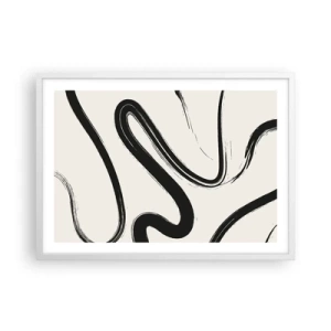 Affisch i vit ram - Svart och vit elegans - 70x50 cm