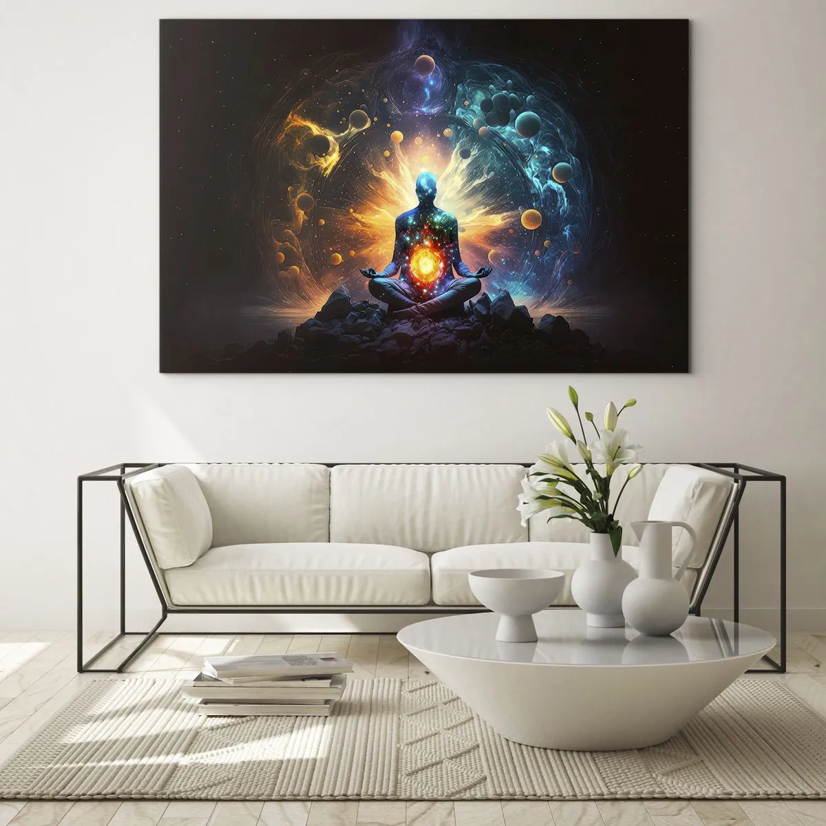 Glastavla - Bild på glas - Kosmisk stillhet - 100x70 cm