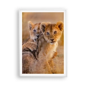 Affisch i vit ram - Stör inte! Vi har kul - 70x100 cm