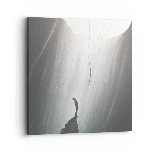 Canvastavla - Bild på duk - Det finns alltid en väg ut - 40x40 cm