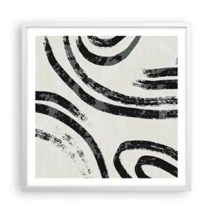 Affisch i vit ram - Halvstoppad - 60x60 cm