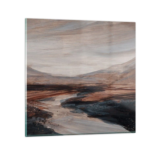 Glastavla - Bild på glas - Fridfull dal - 30x30 cm