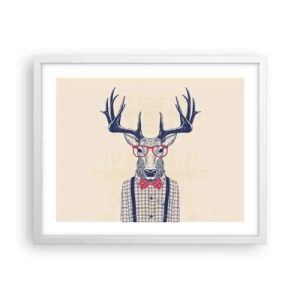 Affisch i vit ram - Rolig extravagans - 50x40 cm