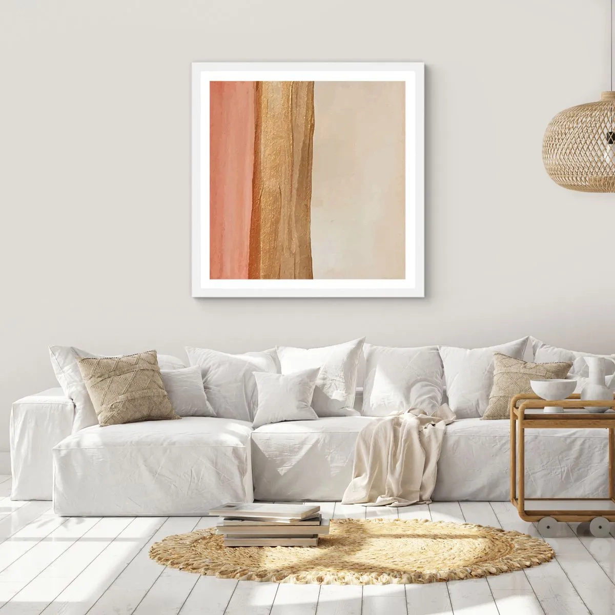 Affisch i vit ram - Vertikal komposition - 50x50 cm