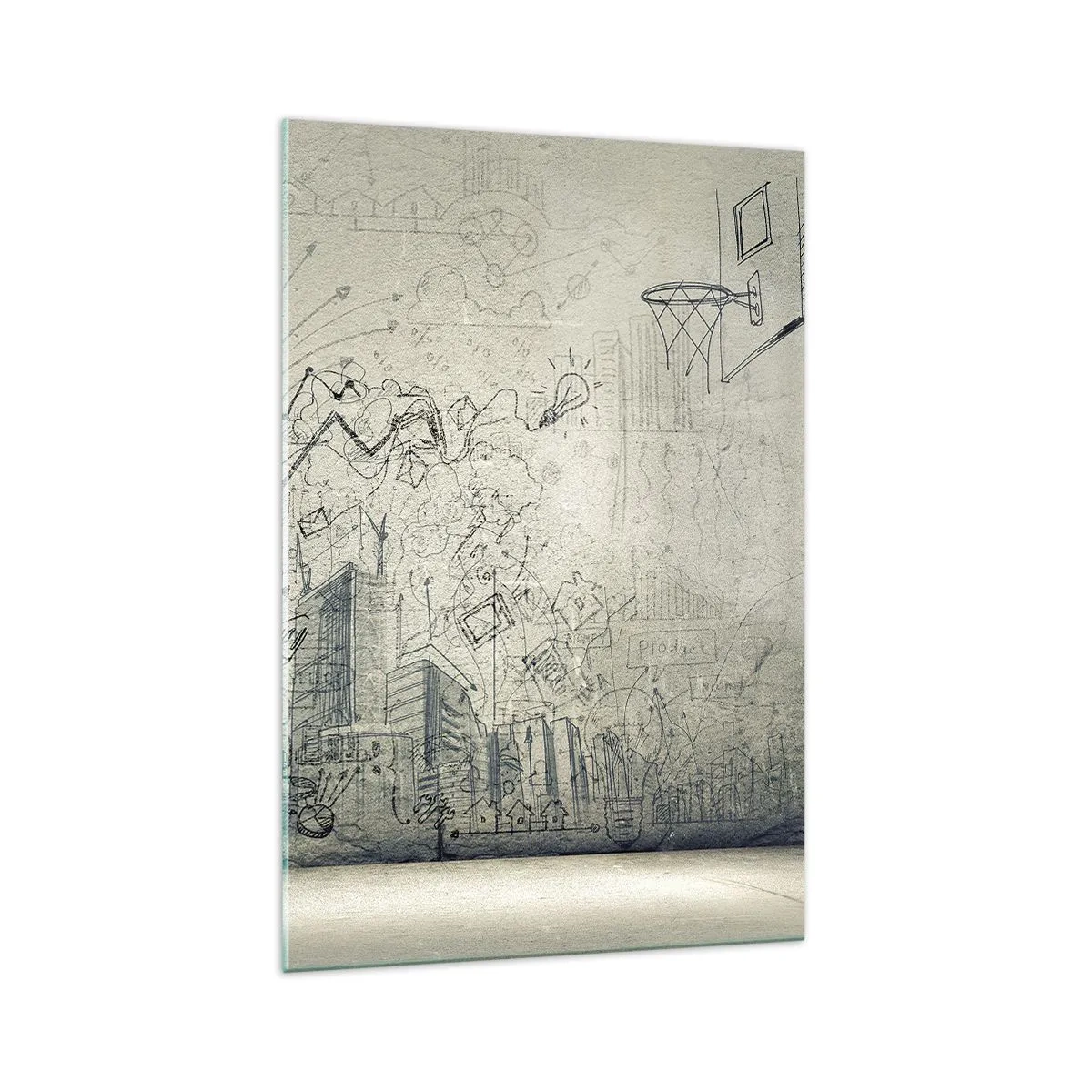 Glastavla - Bild på glas - Mitt underbara stadsliv - 70x100 cm