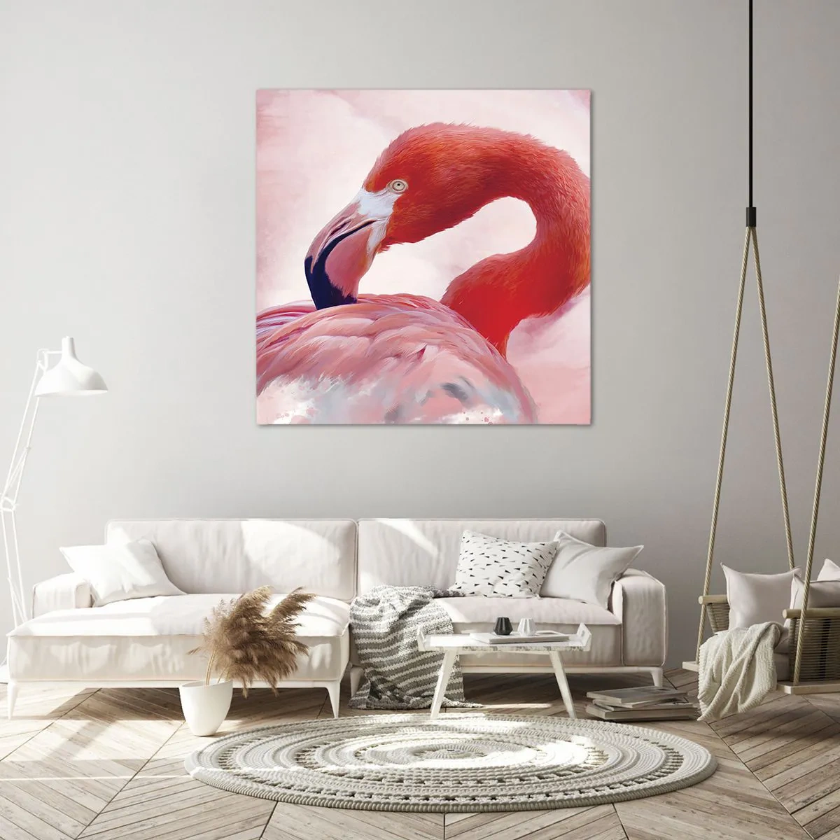 Canvastavla - Bild på duk - Fågelns skönhet - 60x60 cm