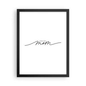 Affisch i svart ram - Jag är mycket rörd - 30x40 cm