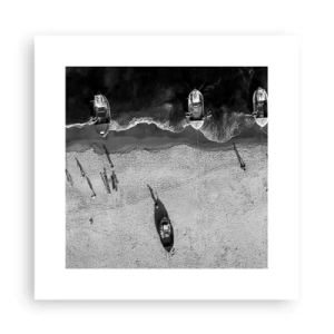 Affisch - Fortfarande på stranden... - 30x30 cm