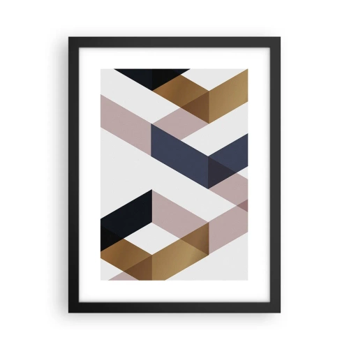 Affisch i svart ram - Plan och vinklar - 30x40 cm