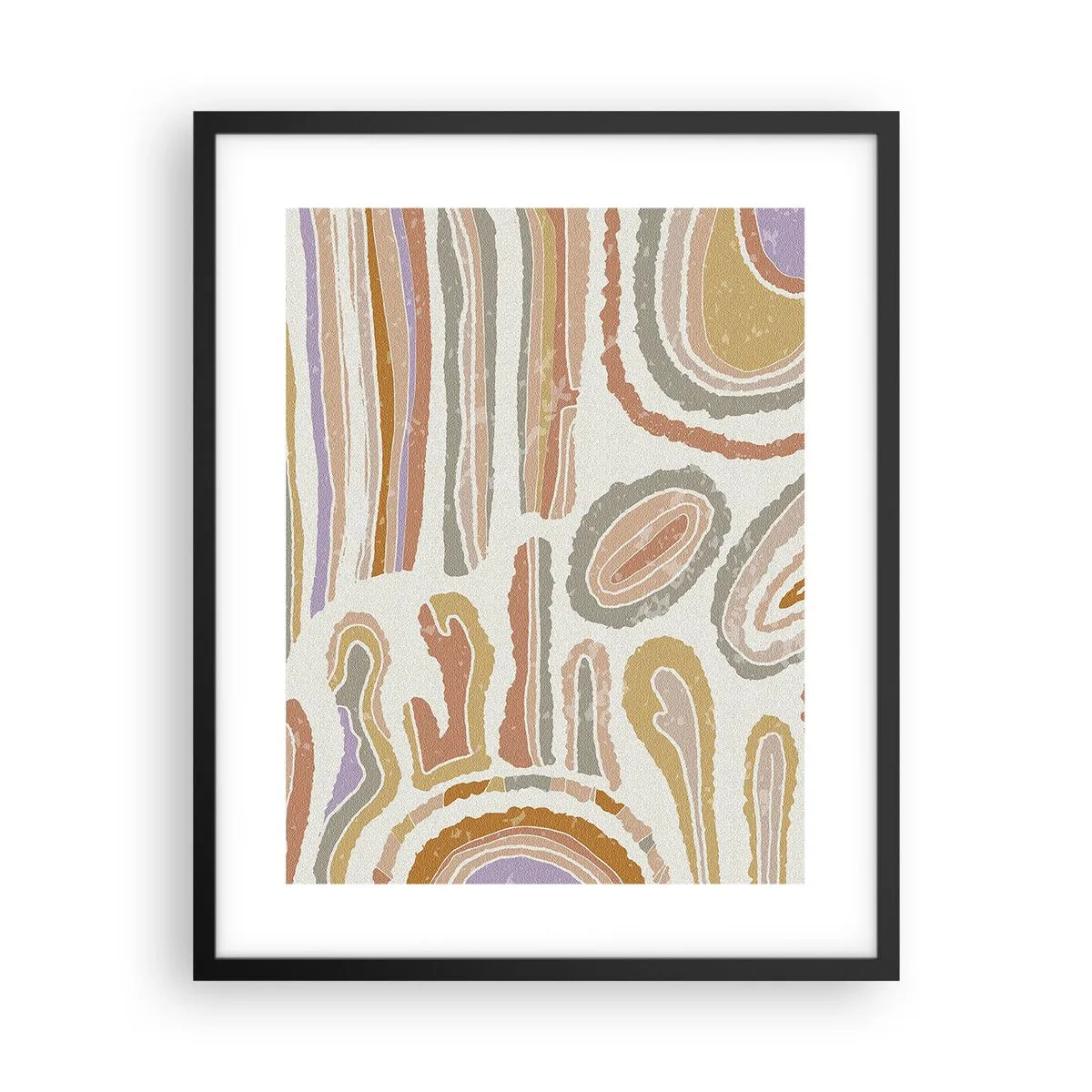 Affisch i svart ram - Färgglada tvärsnitt - 40x50 cm