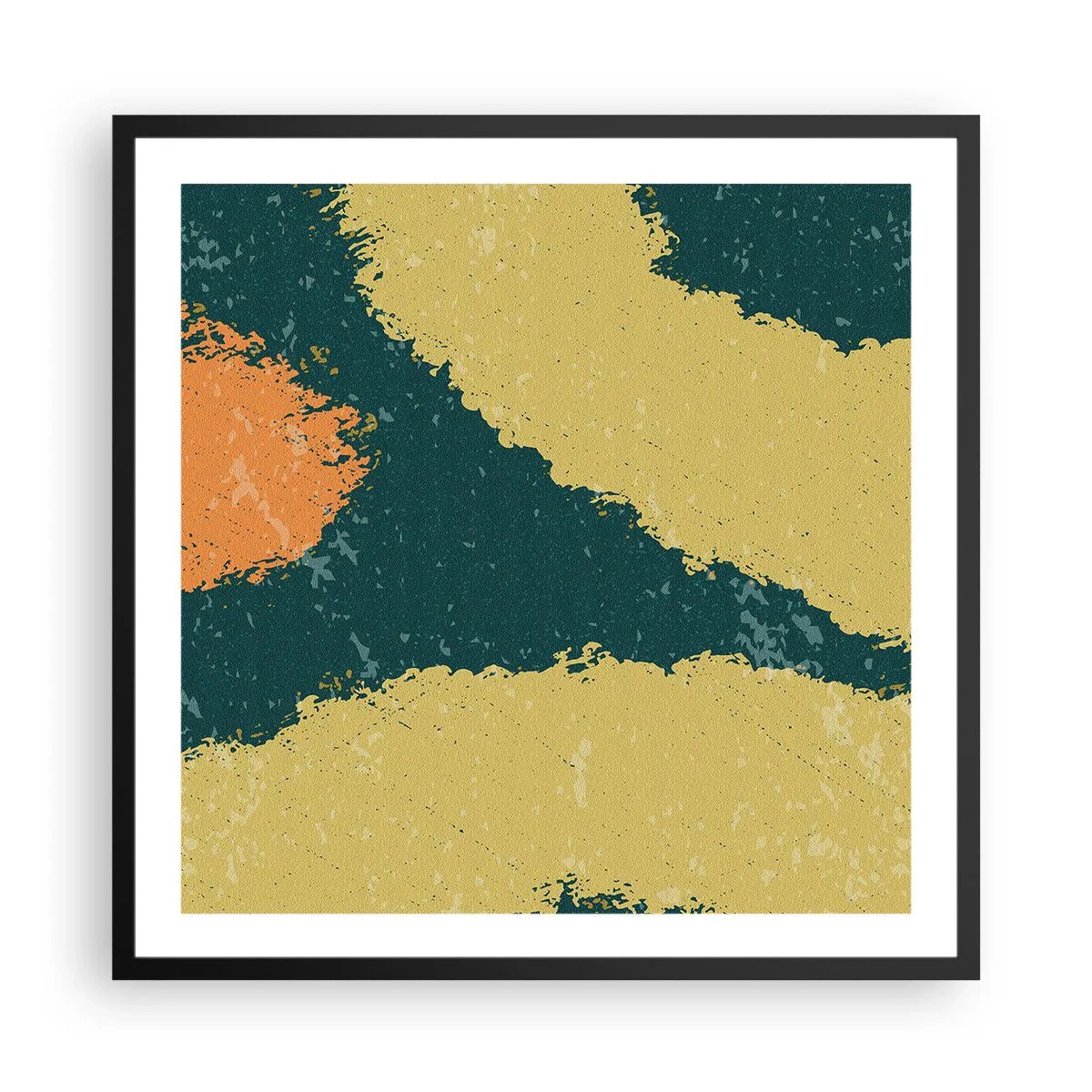 Affisch i svart ram - Abstraktion - i slow motion - 60x60 cm