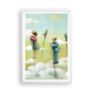 Affisch i vit ram - Efter din dröm - 61x91 cm