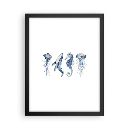 Affisch i svart ram - Havets under - 30x40 cm