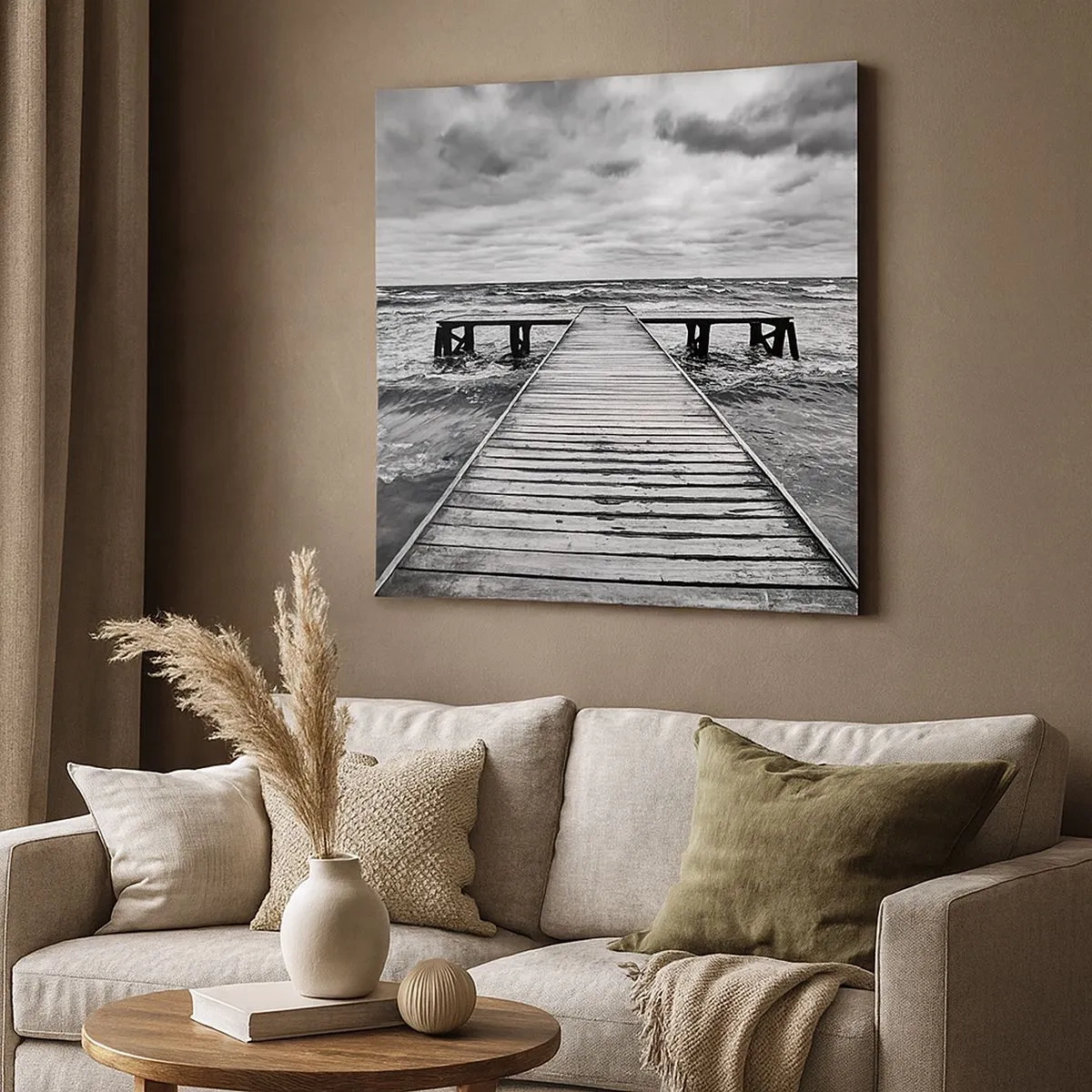 Canvastavla - Bild på duk - Jag väntar på vind som blåser bort... - 30x30 cm