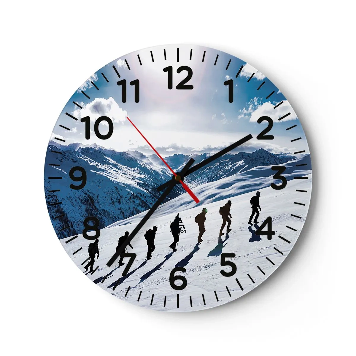 Väggklocka - Klocka på glas - Erövrarnas lag - 30x30 cm