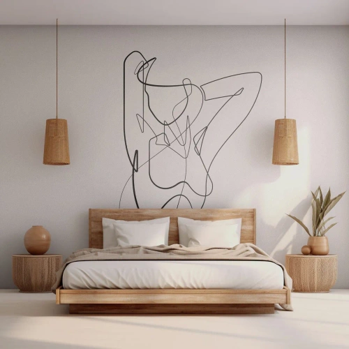 Fototapet Premium Canvas - Hurdan du är... - Abstraktion, Kvinnans kropp, Grafik - 100x70 cm