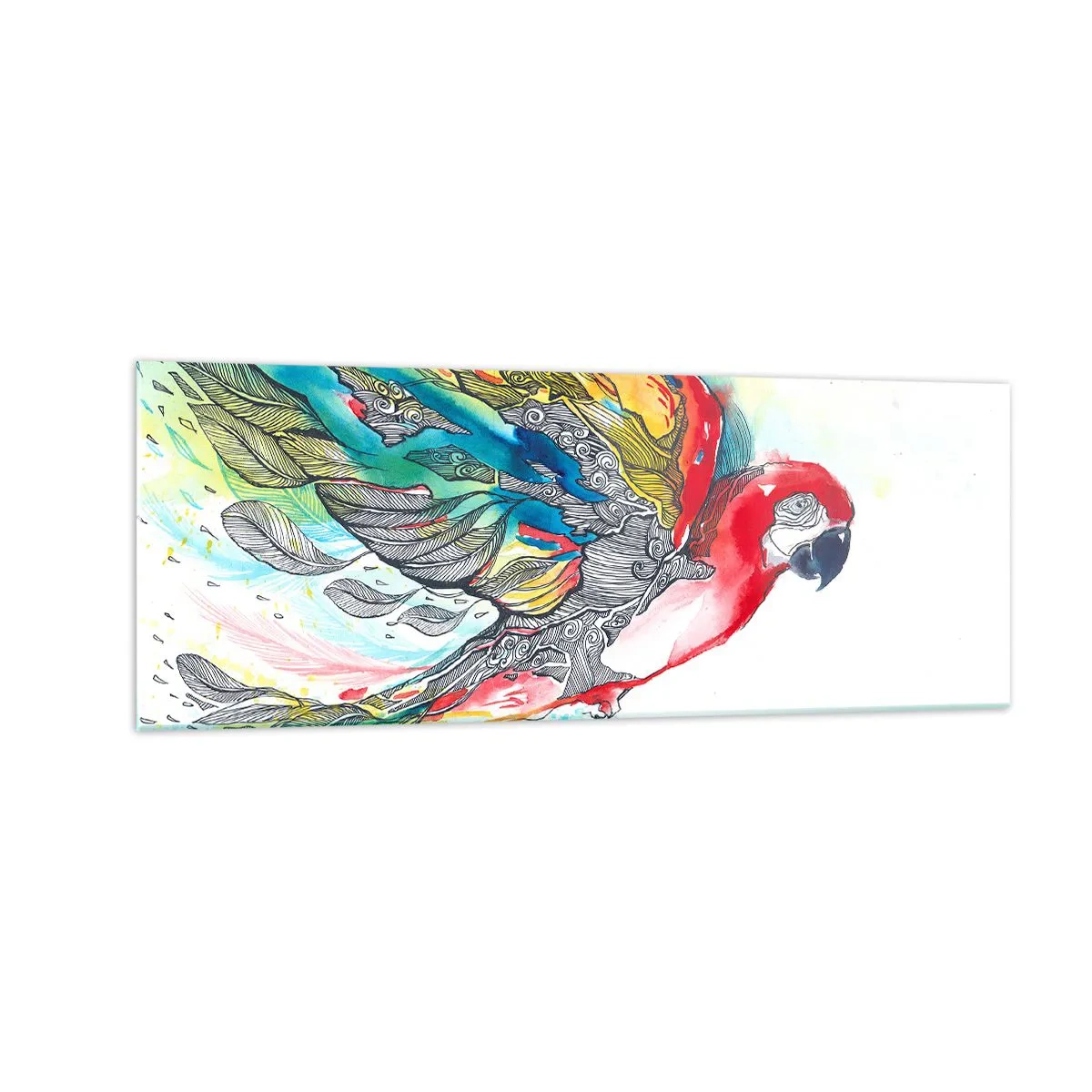 Glastavla - Bild på glas - Lev färgglatt - 140x50 cm