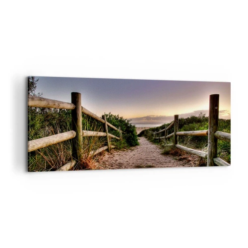 Canvastavla - Bild på duk - Målet är synligt - 100x40 cm