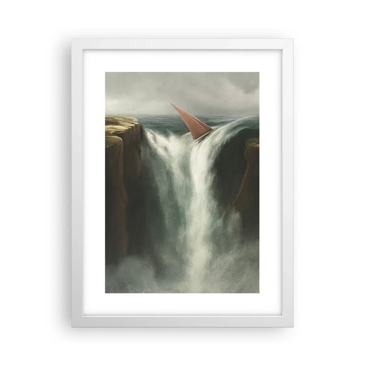 Affisch i vit ram - Livets varning - 30x40 cm