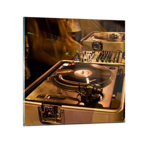 Glastavla - Bild på glas - Känner du kraften? - 30x30 cm