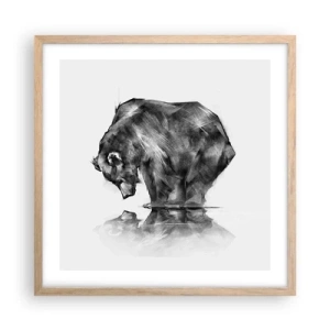 Affisch i ram av ljusek - Roligt att se någon närstående - 50x50 cm