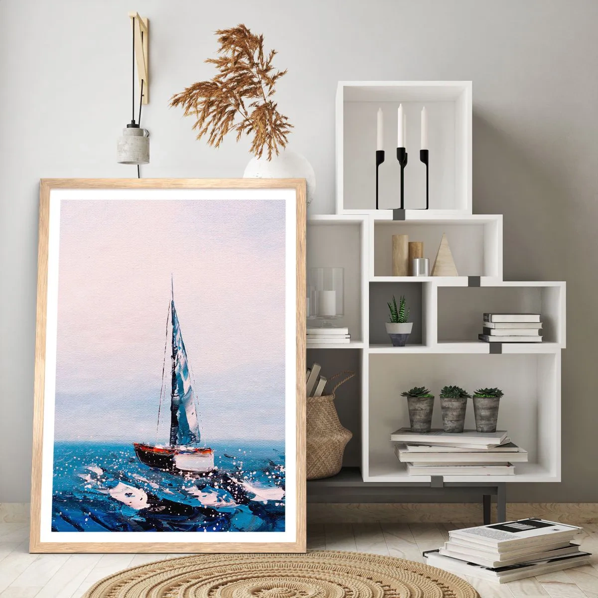 Affisch i ram av ljusek - Vindens broderskap - 50x70 cm