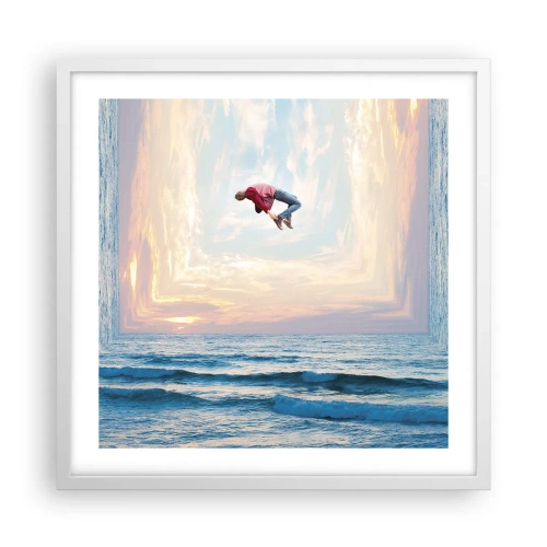 Affisch i vit ram - Till en annan dimension - 50x50 cm