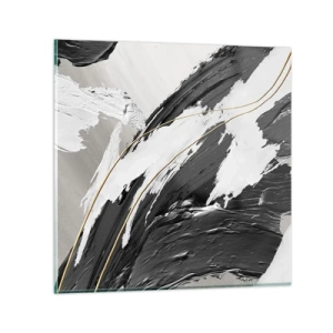 Glastavla - Bild på glas - Storslagen abstraktion - 50x50 cm