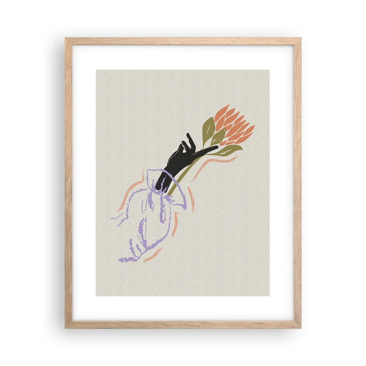 Affisch i ram av ljusek - En systerlig beröring - 40x50 cm