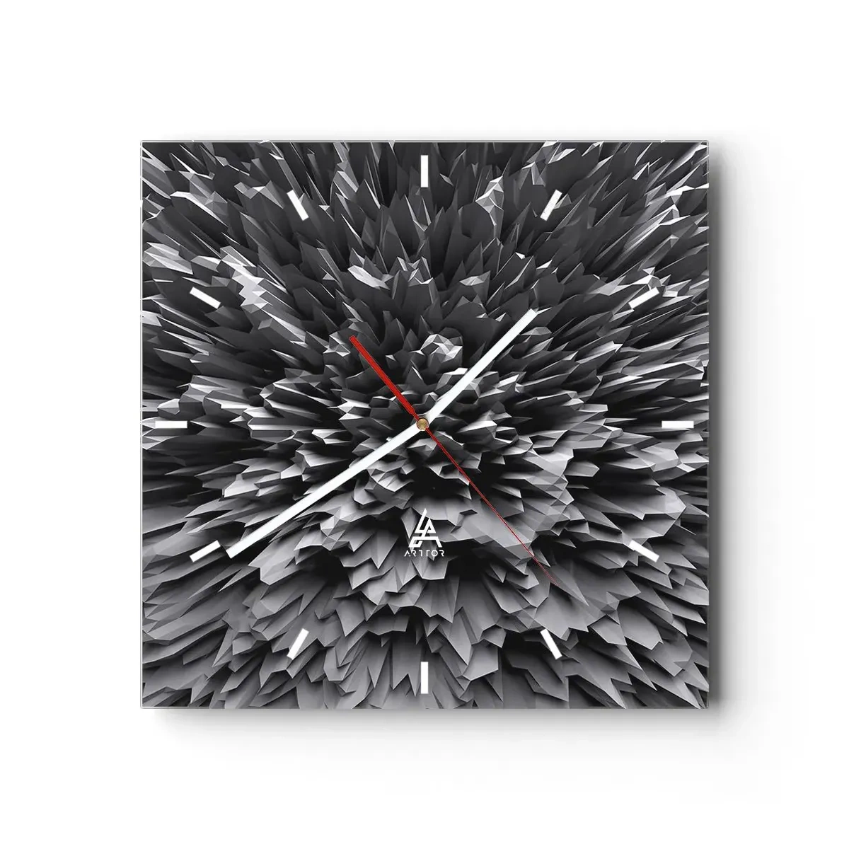 Väggklocka - Klocka på glas - Det kan inte bli vassare än så här - 30x30 cm