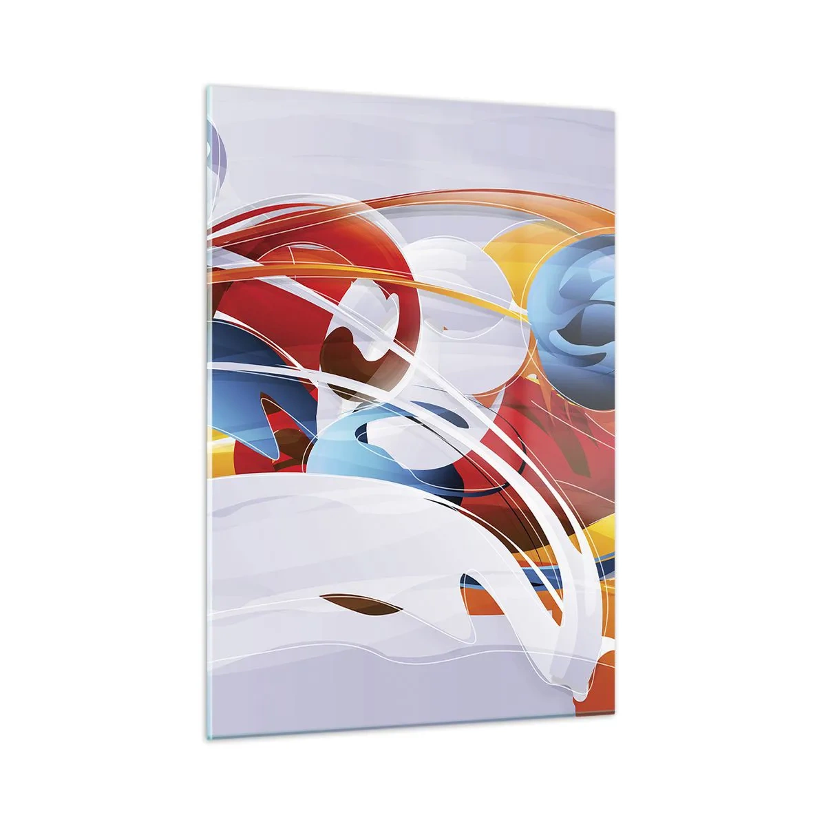 Glastavla - Bild på glas - Elementens dans - 50x70 cm