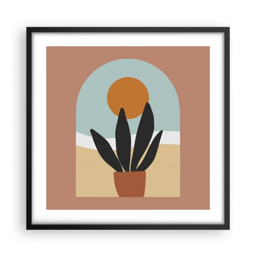 Affisch i svart ram - Små glädje - 50x50 cm