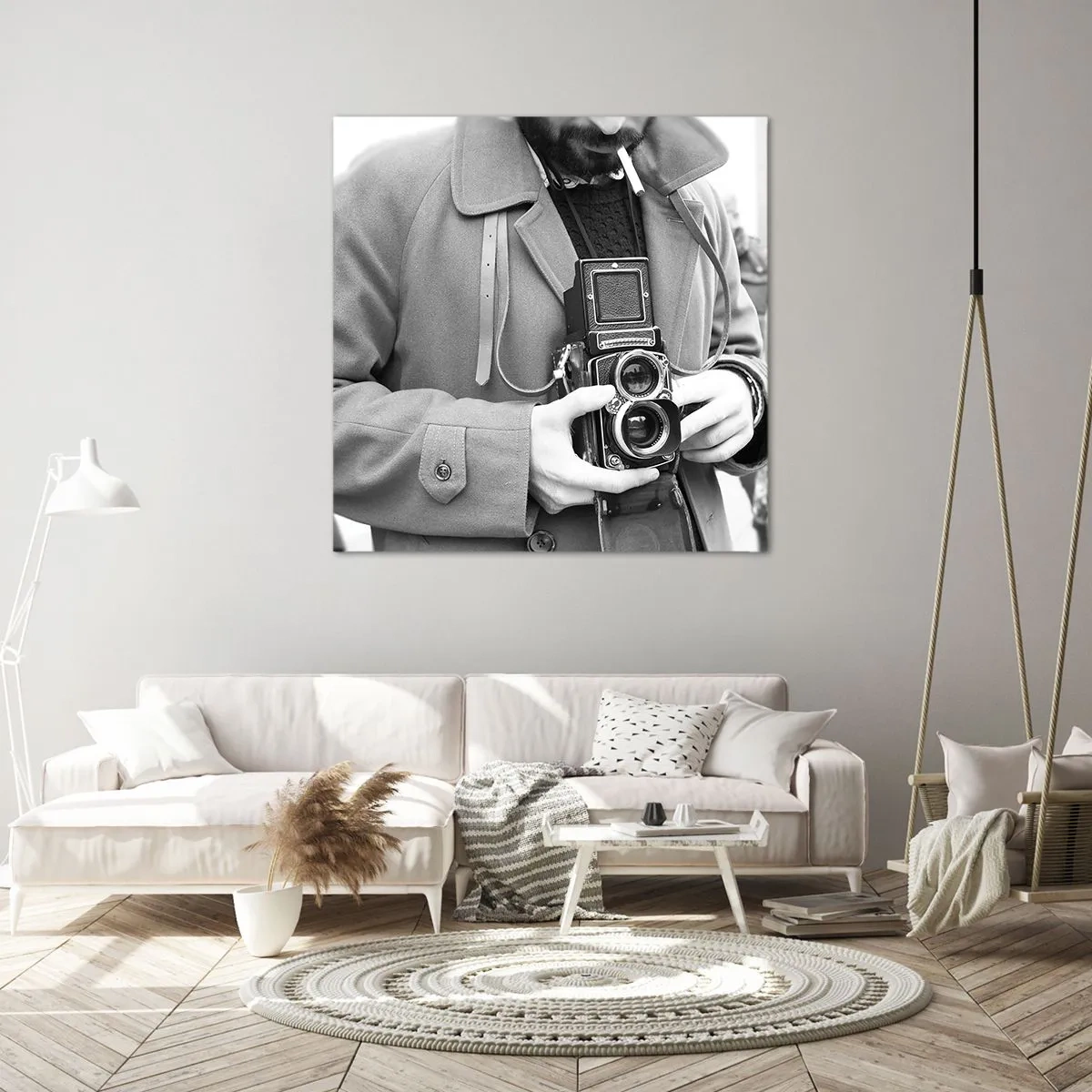 Canvastavla - Bild på duk - I retrostil - 70x70 cm