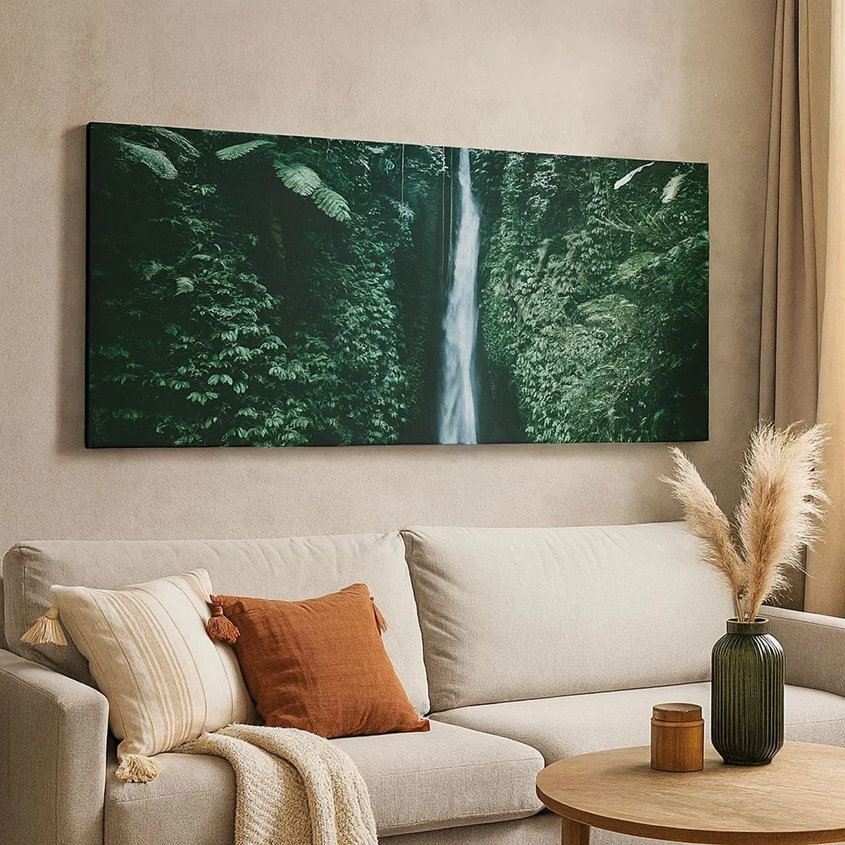 Canvastavla - Bild på duk - Tropisk spa - 100x40 cm