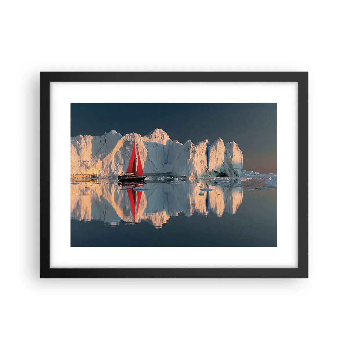 Affisch i svart ram - I världens ände - 40x30 cm