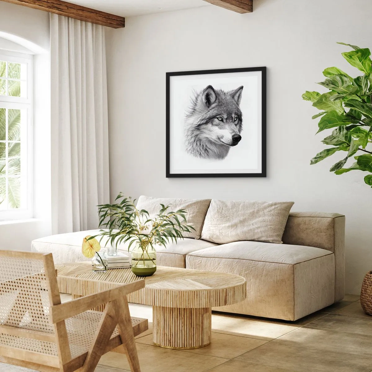 Affisch i svart ram - Alfa - utan tvekan - 30x30 cm